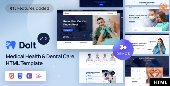 Dolt - Medical Health & Dental Care Bootstrap 5 Template