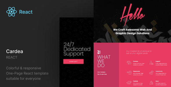Cardea - Portfolio One Page React Template