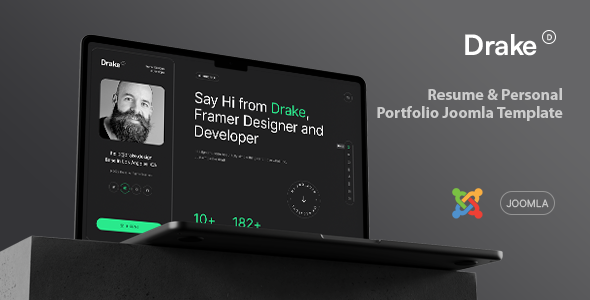 Drake - Personal Portfolio Joomla 6 Template