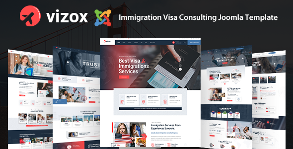 Vizox - Visa Immigration Consulting Joomla 6 Template | Consultant
