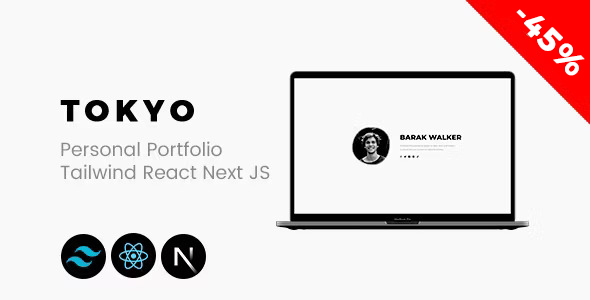 Tokyo - Tailwind CSS Personal Portfolio React Next JS Template