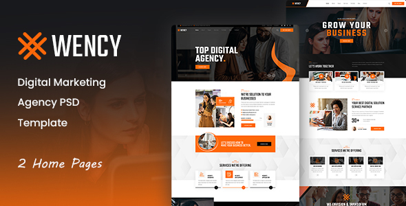 Wency - Digital Marketing Agency PSD Template