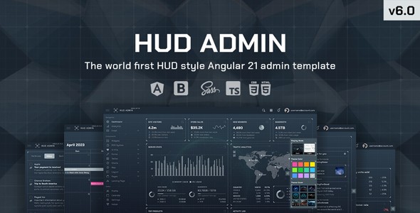 HUD - Angular 21 Bootstrap Admin Template