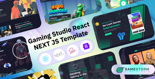 Gamestorm - Gaming Studio React Next JS Template