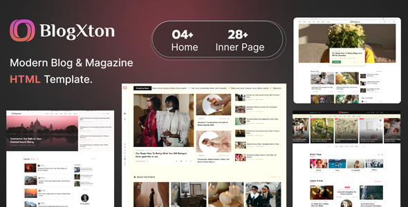 BlogXton - Modern Blog & Magazine HTML Template
