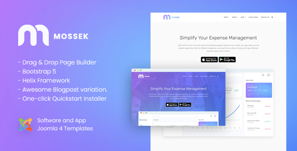 Mossek - Software and App Joomla Templates