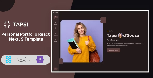 Tapsi | Personal Portfolio React NextJS Template