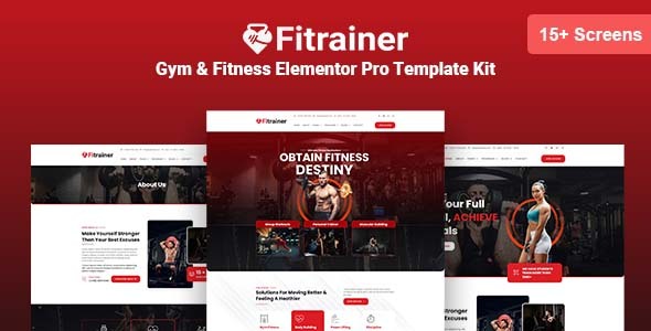 Fitrainer - Gym & Fitness Elementor Pro Template Kit