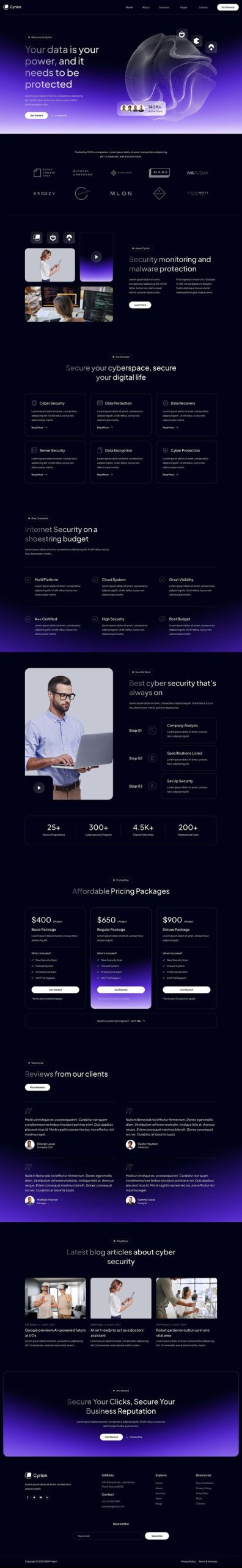 Cyrion - Cyber Security Services Elementor Template Kit