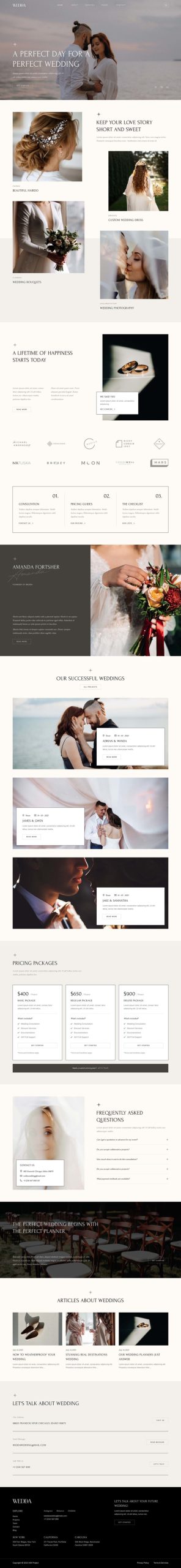 Wedda - Wedding & Wedding Planner Elementor Template Kit