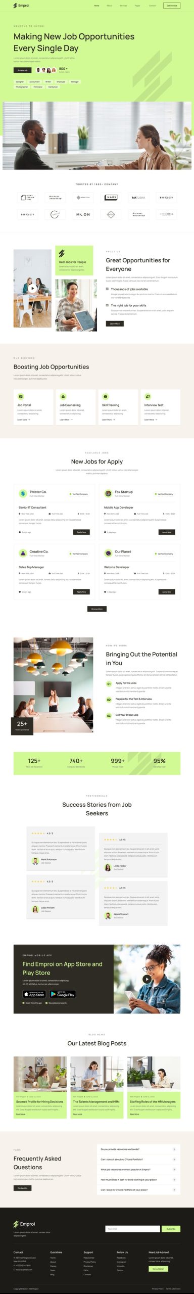 Emproi - Human Resources & Recruitment Agency Elementor Template Kit