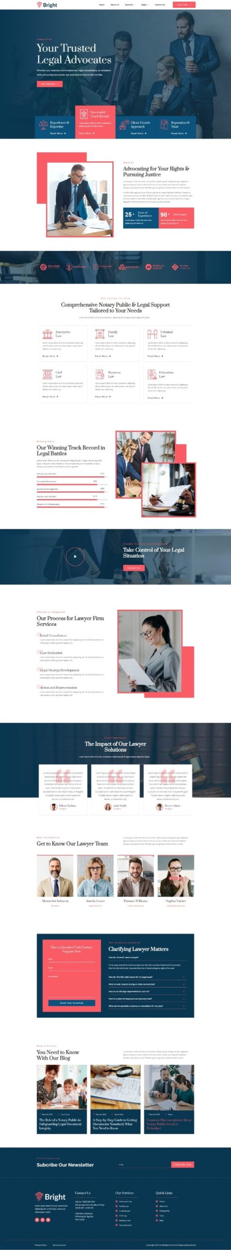 Bright - Lawyer and Firm Elementor Template Kit