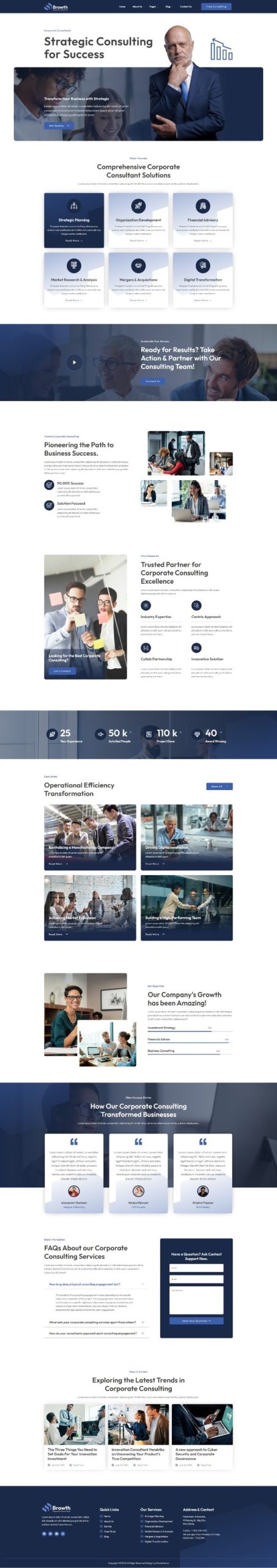 Browth - Corporate Consultant Elementor Template Kit