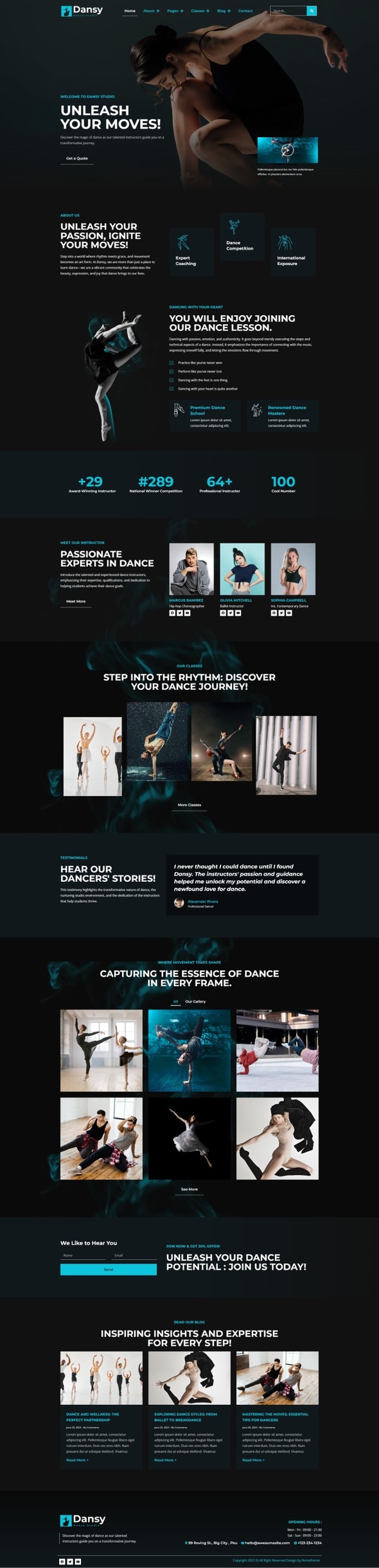 Dansy - Dance Studio Elementor Pro Template Kit