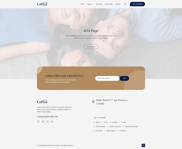 Consa - Insurance Elementor Template Kit