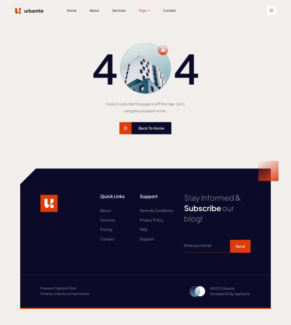 Urbanite – Architect & Real Estate Developer Elementor Template Kit