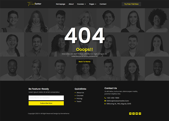 Trendsetter - Online Design Courses Elementor Pro Template Kit