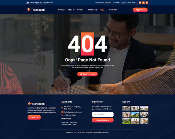 Transcend - Mortgage Lending Elementor Template Kit
