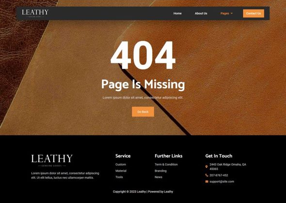 Leathy - Leather Workshop Elementor Template Kit
