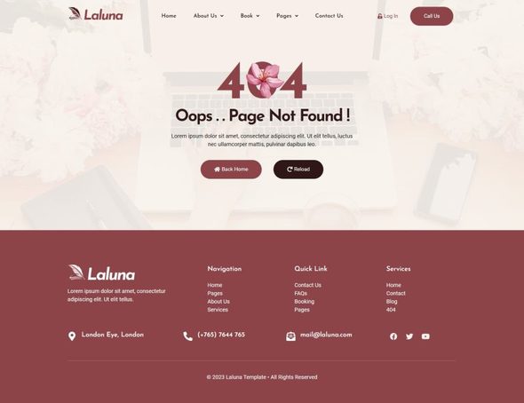 Laluna - Book Author & Writer Elementor Template Kit