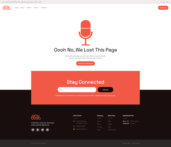 Envbwa - Podcast Recording Studio Elementor Pro Template Kit