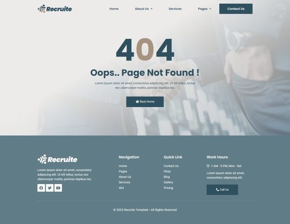 Recruite - Human Resources & Recruitment Elementor Template Kit