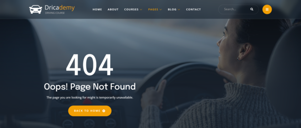 Dricademy - Driving Course & Traffic School Elementor Template Kit