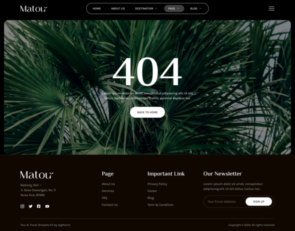 Matour – Tour & Travel Agency Elementor Template Kit