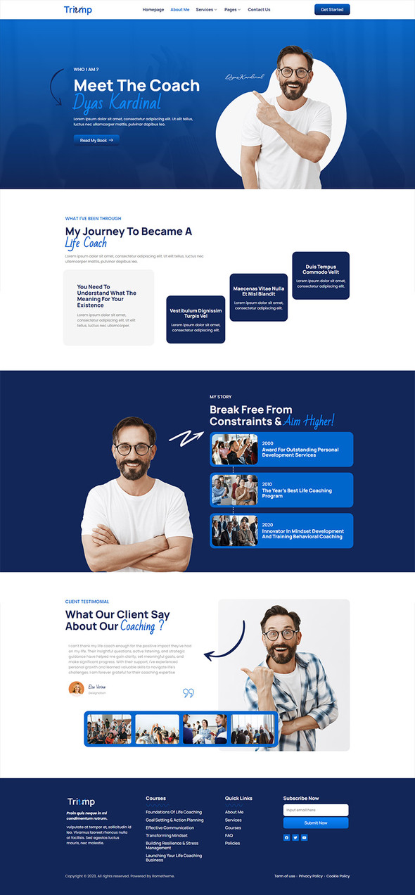 Triump - Life Coach & Motivator Elementor Template Kit