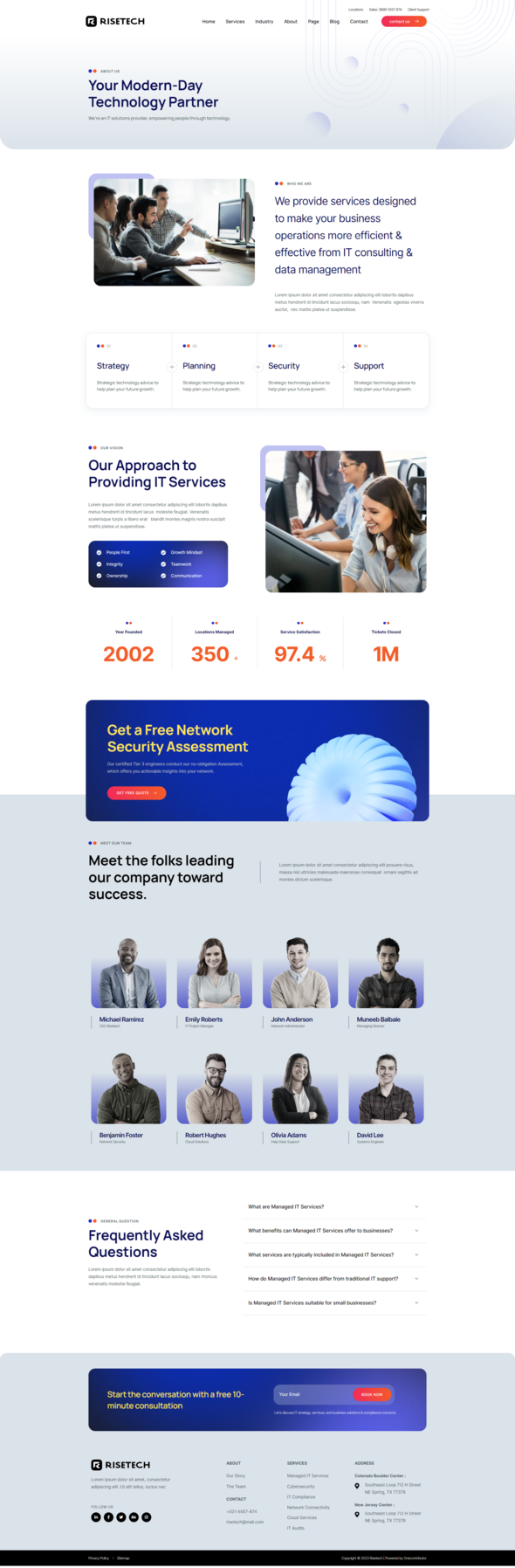 Risetech - Managed IT Services Elementor Template Kit