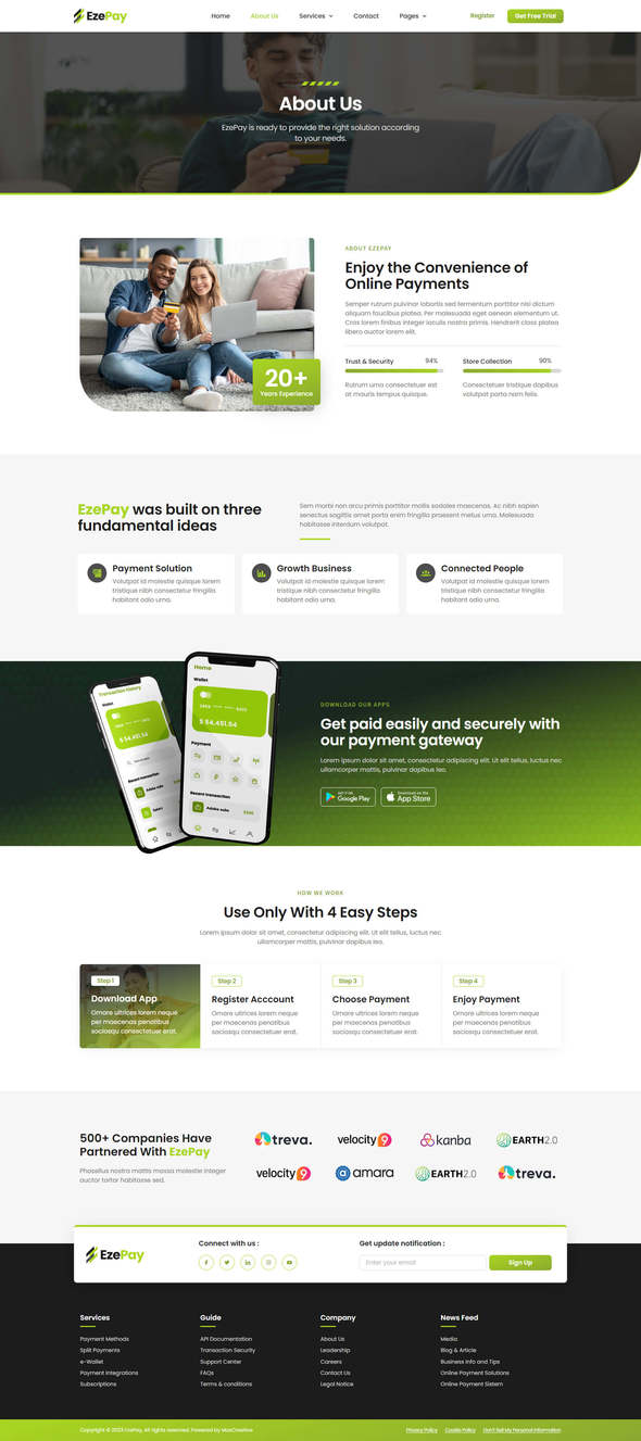 EzePay - Online Payment Gateway Elementor Pro Template Kit