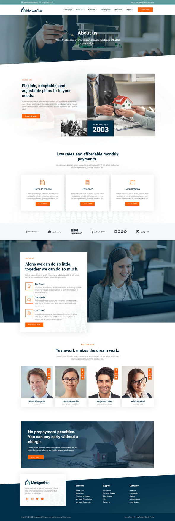 Mortgavista - Mortgage Elementor Pro Template Kit