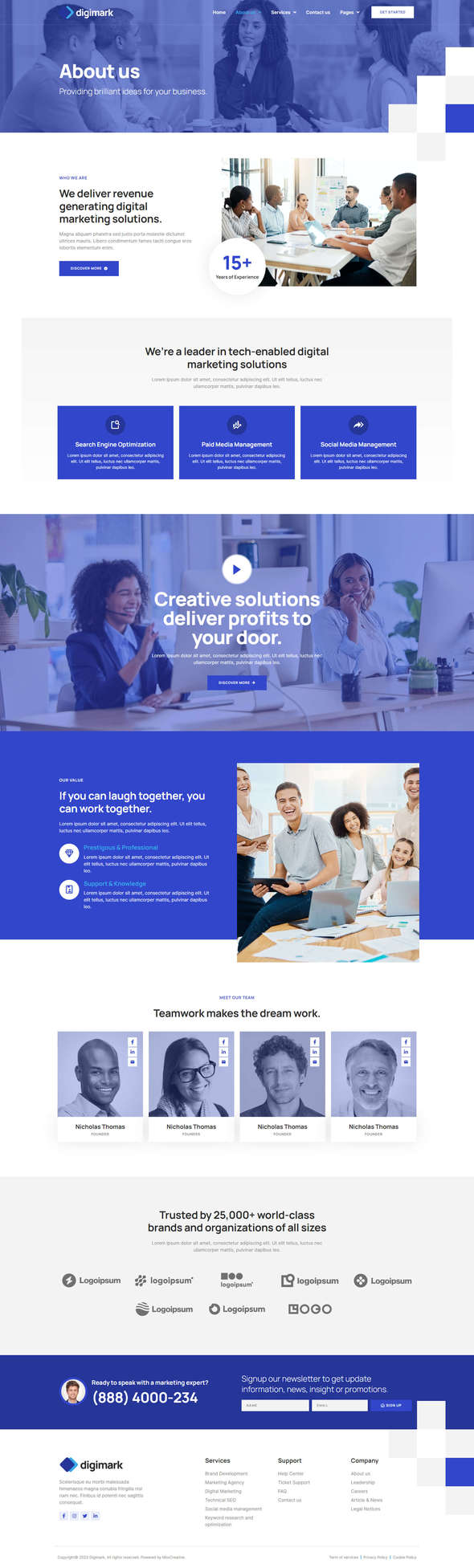 Digimark - Digital Marketing Agency Elementor Pro Template Kit