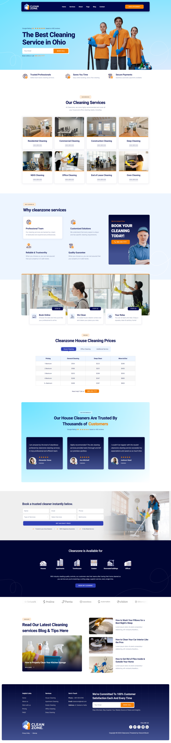 Cleanzone - Cleaning Services Elementor Template Kit