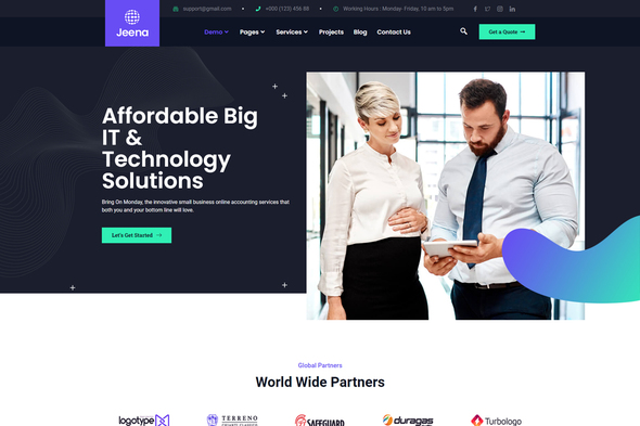 Jeena - Technology & IT Solutions Elementor Template Kit