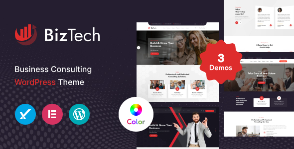 Biztech - Corporate & Consulting Business  WordPress Theme + RTL