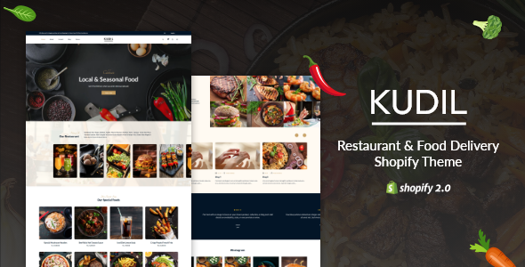 Kudil  - Restaurant Menu, Food eCommerce Store Shopify Theme