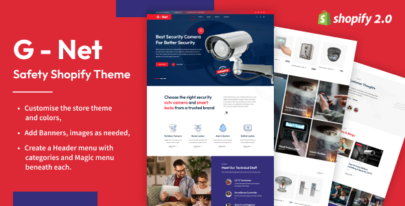 Gnet - CCTV, Home Automation Store Shopify Theme