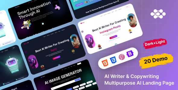 TechAI - AI Writer & Copywriting Multipurpose Landing Page