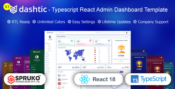 Dashtic - Typescript React Admin Dashboard Template