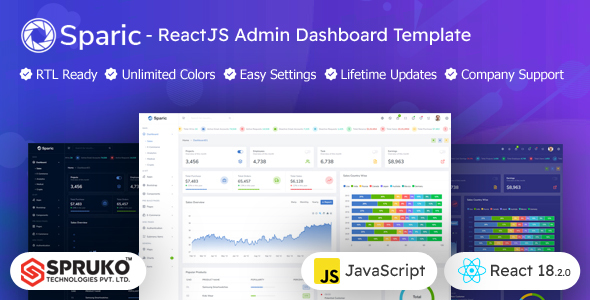 Sparic – React JS Dashboard Template