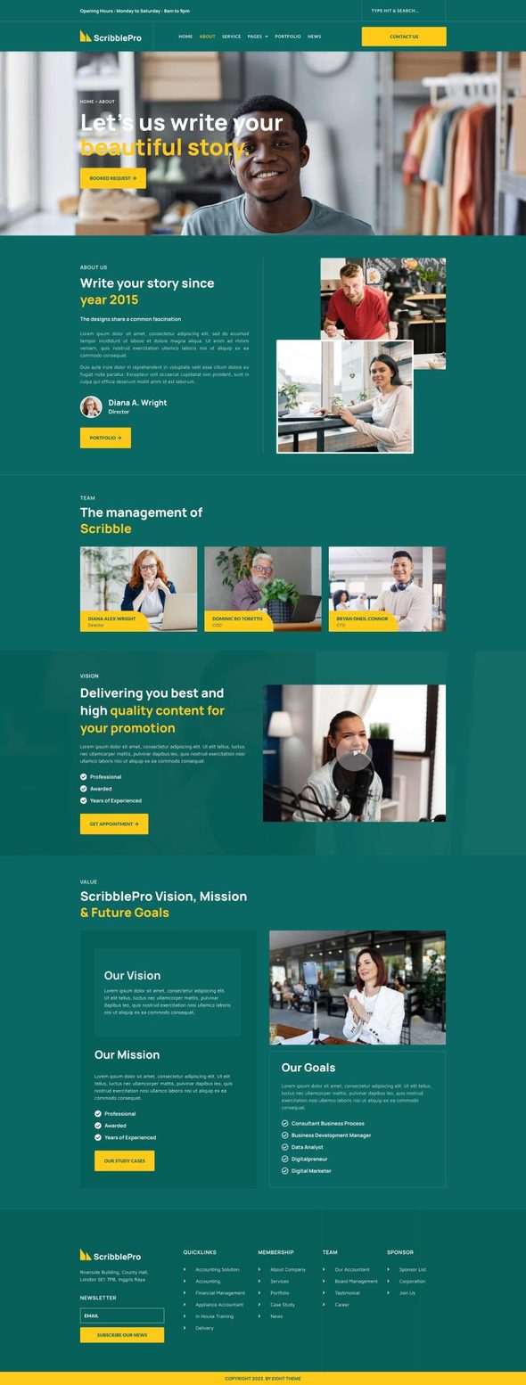 Scribble - Content Writing Service Elementor Template Kit