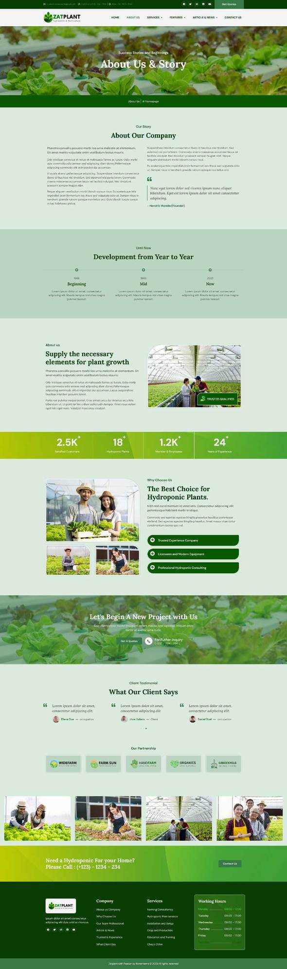 Zatplant - Hydroponic Garden and Horticulture Elementor Template Kit