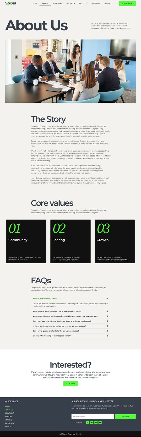 Spaces - Co-Working Elementor Pro Template Kit