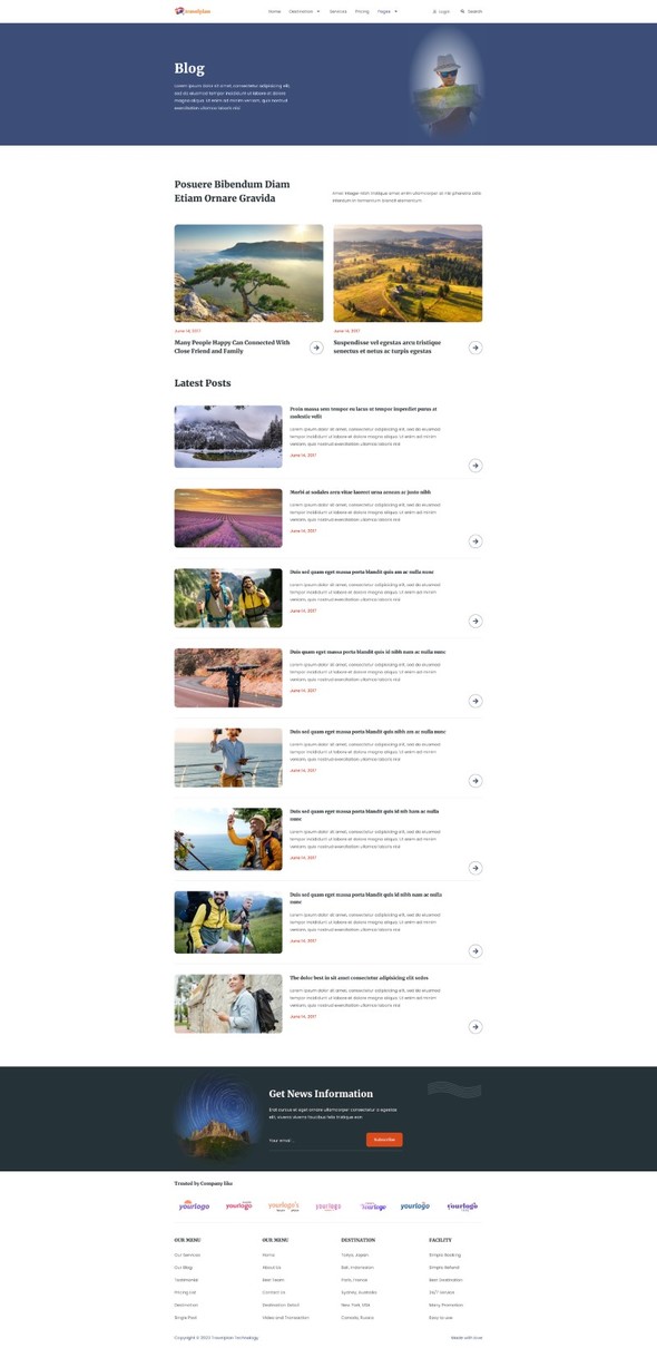 Travelplan -  Tour & Travel Agency Elementor Template Kits