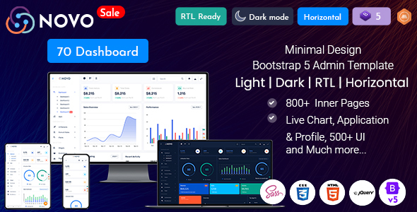 Novo Admin - Project Management Dashboard Template