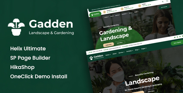 Gadden - Joomla 6 Garden & Landscaping Template