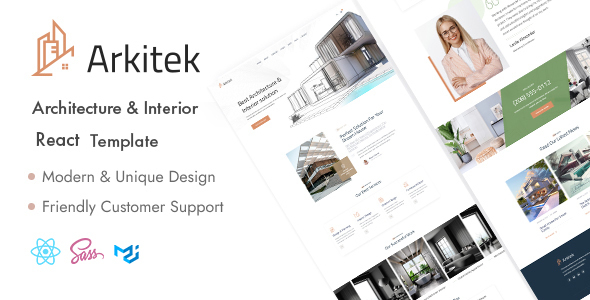 Arkitek – Architecture & Interior React Template