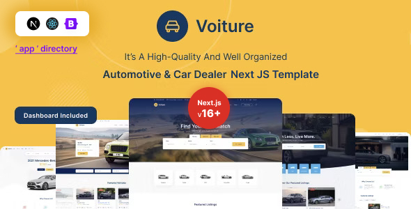 Voiture - Automotive & Car Dealer NextJs Template