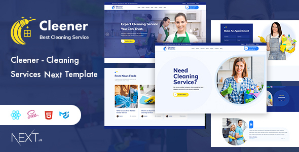 Cleener - Cleaning Services Next.js Template